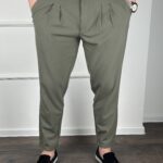 Muške casual pantalone-maslinaste