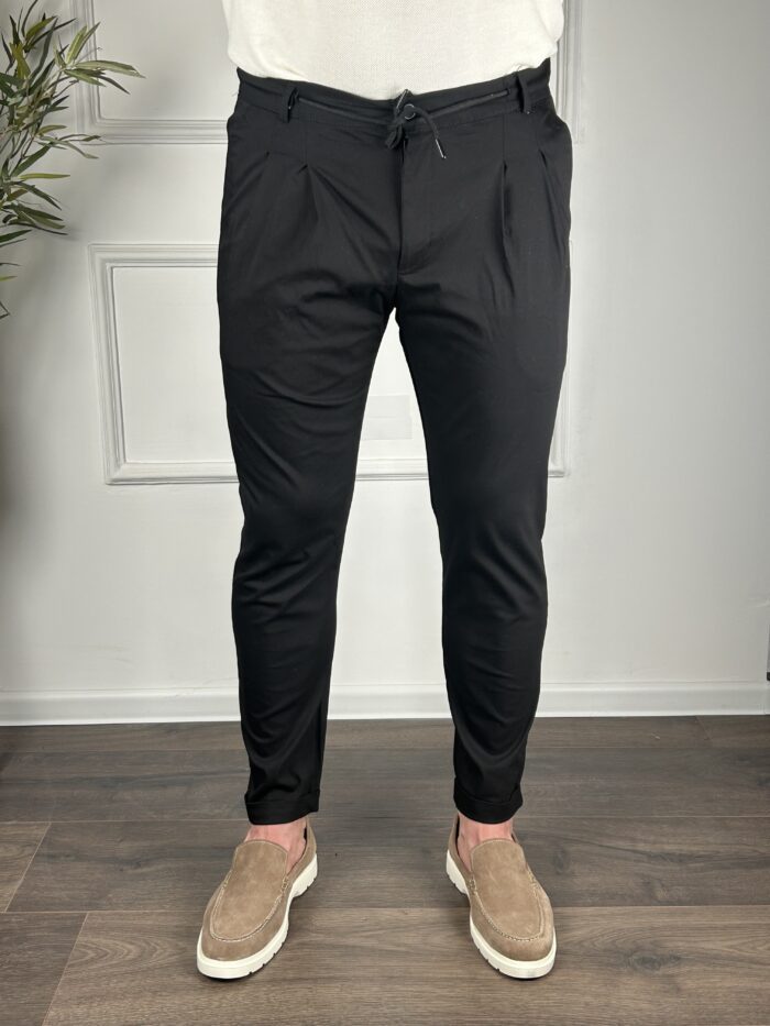 Muške casual pantalone -crne - Image 2