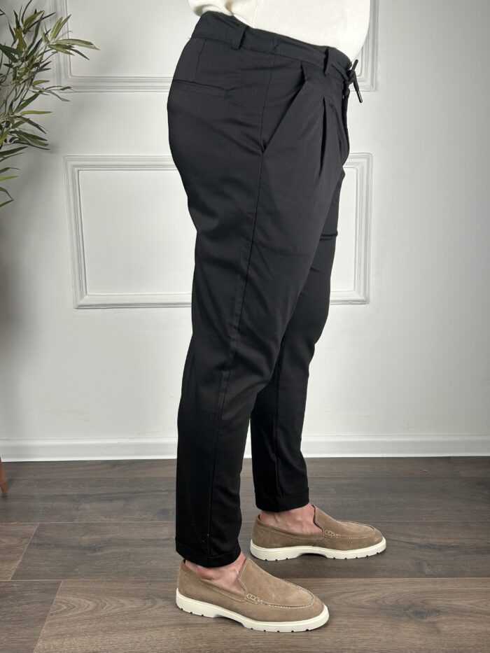 Muške casual pantalone -crne - Image 3