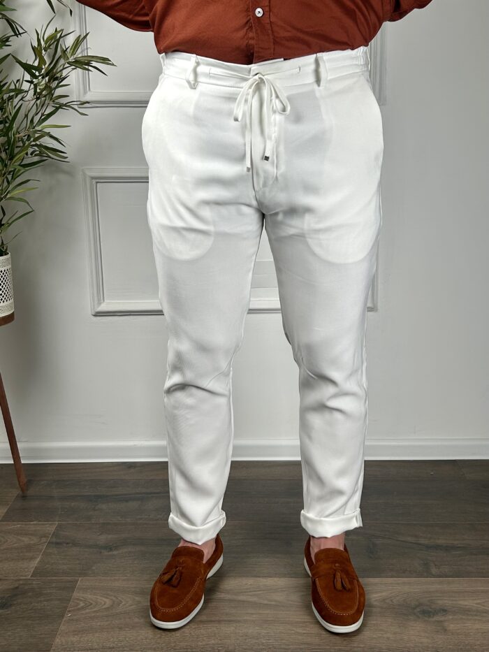 Muške letnje pantalone-bele - Image 1