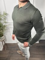 Muški džemper maslinasta - Image 2