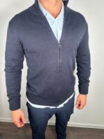 Končani džemper sa rajsferšlusom (teget)