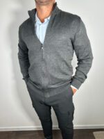 Končani džemper sa rajsferšlusom (sivi)