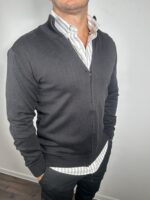 Končani džemper sa rajsferšlusom (crni)