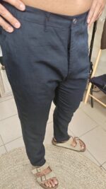 Premium lanene pantalone  teget - Slika 2