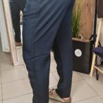 Premium lanene pantalone  teget