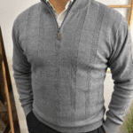 Džemper poluzip (siva)