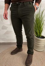 Somotne pantalone (maslinaste)